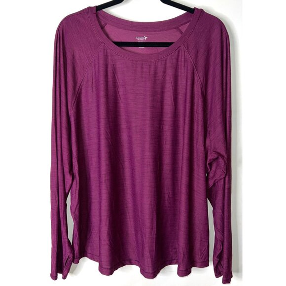 Old Navy Active Womens Go-Dry Breathe On Top 4X Purple Polyester Spandex - Picture 1 of 4
